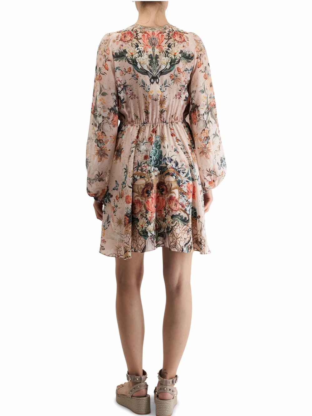CAMILLA Rose Garden Print Short Wrap Tie Dress - Picture 6 of 9
